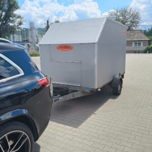 Închiriere Remorcă specială cu rampă 500 kg, platformă 2x3 m, sistem de frânare propriu